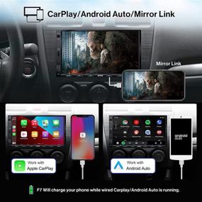 img 3 attached to 🚗 ATOTO F7 CarPlay & Android Auto Double Din Car Stereo Receiver, 7in IPS Touch Screen Car Radio Bluetooth F7G2A7SE, Mirrorlink, Fast Phone Charge, HD LRV (Live Rearview), Supporting up to 2TB SSD & 512G SD Card