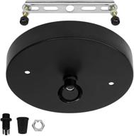 💡 vintage modern chandelier pendant light canopy kit - 5.9 inch black ceiling light plate hardware logo