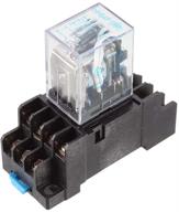 🔌 reliable and efficient uxcell dc 12v coil 4pdt general purpose relay hh54p with pyf14a socket logo