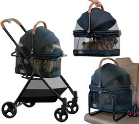 img 4 attached to Ultimate Pet Travel System: Pet Gear View 360 Stroller, Booster, and Carrier