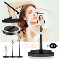 📸 artman 12” selfie ring light with foldable stand and phone holder - 3 light modes & 10 brightness levels for live streaming, make-up, youtube,video - iphone xs max xr android compatible logo
