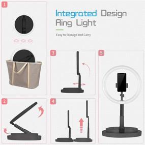 img 3 attached to 📸 Artman 12” Selfie Ring Light with Foldable Stand and Phone Holder - 3 Light Modes & 10 Brightness Levels for Live Streaming, Make-up, YouTube,Video - iPhone Xs Max XR Android Compatible