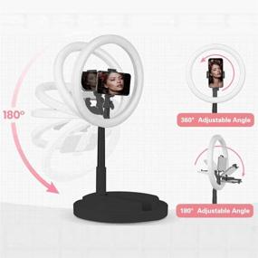 img 1 attached to 📸 Artman 12” Selfie Ring Light with Foldable Stand and Phone Holder - 3 Light Modes & 10 Brightness Levels for Live Streaming, Make-up, YouTube,Video - iPhone Xs Max XR Android Compatible