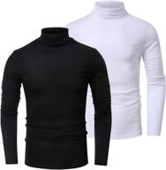 htb men's big and tall long sleeve t shirts: slim fit cotton pullover base layer tops (1-2 pack) logo