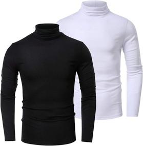 img 4 attached to HTB Men's Big and Tall Long Sleeve T Shirts: Slim Fit Cotton Pullover Base Layer Tops (1-2 Pack)