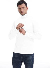 img 1 attached to HTB Men's Big and Tall Long Sleeve T Shirts: Slim Fit Cotton Pullover Base Layer Tops (1-2 Pack)