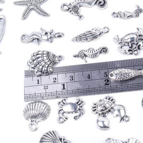 img 2 attached to 🐠 Enhance Your Jewelry Collection with BronaGrand 40 Pieces Mixed Antique Silver DIY Ocean Fish & Sea Creatures Charms Pendants for Bracelet and Necklace Making