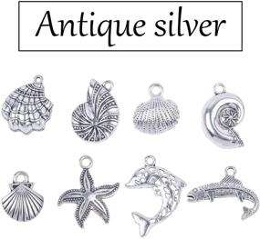 img 3 attached to 🐠 Enhance Your Jewelry Collection with BronaGrand 40 Pieces Mixed Antique Silver DIY Ocean Fish & Sea Creatures Charms Pendants for Bracelet and Necklace Making
