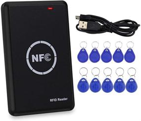 img 4 attached to 🔑 HFeng NFC Smart RFID Copier/Writer/Reader/Duplicator 125KHz 13.56MHz USB Programmer Key Fob Cards Reader Writer with T5577 / EM4305 UID Writable Keychains