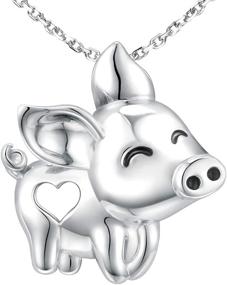 img 4 attached to S925 Sterling Silver Animals Pendant Necklace: Perfect Gift for Animal Lovers - Birthday, Women, Girls, Daughter, Wife, Valentine's Day