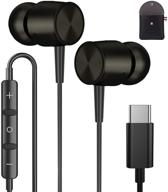 ✨ проводные наушники с микрофоном типа usb c для samsung s20 plus, внутриканальные наушники с hifi стереозвуком для samsung s21 ultra plus, note 20 ultra, oneplus 9 8t 7pro, huawei mate 40 p40, google pixel 5 4 3 xl логотип