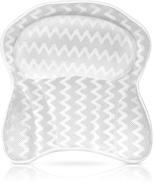 🛀 luxurious ergonomic bath pillow for neck and back support - 3d quilted mesh design, breathable comfort, and air mesh technology - white logo