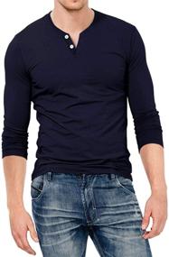 img 3 attached to 👕 KUYIGO Premium Lightweight Men's Henley Shirts - Casual Clothing