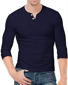 img 2 attached to 👕 KUYIGO Premium Lightweight Men's Henley Shirts - Casual Clothing