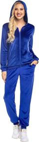 img 4 attached to Hotouch Womens Sports Velour Active Sports & Fitness for Team Sports