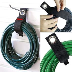 img 2 attached to 🔗 Portable Hook and Loop Storage Straps - Extension Cord Organizer for Basement, RV, Hose, Rope Wrap - HELHUNLEE Cord Wrap Keeper