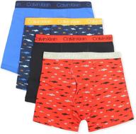 value pack of 4 boys' calvin klein boxer briefs underwear logo