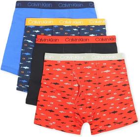 img 2 attached to Value Pack of 4 Boys' Calvin Klein Boxer Briefs Underwear