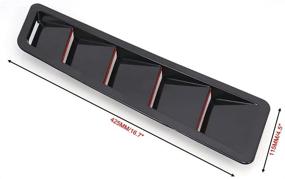 img 3 attached to 🔥 Enhance Your Vehicle's Cooling Efficiency with Ruien Bonnet Hood Vent Trim Louver Air Flow Intakes - Universal ABS Construction in Black+Red Trim!