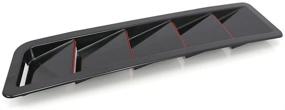 img 1 attached to 🔥 Enhance Your Vehicle's Cooling Efficiency with Ruien Bonnet Hood Vent Trim Louver Air Flow Intakes - Universal ABS Construction in Black+Red Trim!