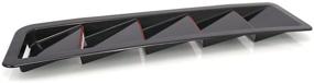 img 2 attached to 🔥 Enhance Your Vehicle's Cooling Efficiency with Ruien Bonnet Hood Vent Trim Louver Air Flow Intakes - Universal ABS Construction in Black+Red Trim!