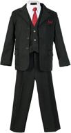 kids' pinstripe suit set with matching tie - sizes 2t-20 logo