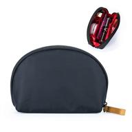 🌙 hekyip half moon cosmetic bag - travel makeup pouch for girls and women, portable & waterproof - small size (inner red) logo