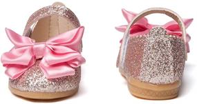 img 1 attached to Туфли для девочек-принцесс с бантом SOFMUO Toddler Bowknot Ballerina