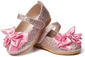 img 2 attached to Туфли для девочек-принцесс с бантом SOFMUO Toddler Bowknot Ballerina