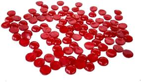 img 3 attached to Rastogi Handicrafts Red Glass Gems for Vase Fillers - Small 12mm Size, 100 Pebbles, Wedding Decoration Centerpieces - Flat on One Side, Pack of 100