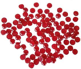 img 4 attached to Rastogi Handicrafts Red Glass Gems for Vase Fillers - Small 12mm Size, 100 Pebbles, Wedding Decoration Centerpieces - Flat on One Side, Pack of 100