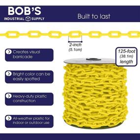 img 1 attached to 🔗 Yellow BIS Plastic Chain Links - 2In X 125Ft Chain for Effective Crowd Control