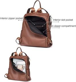 img 1 attached to Backpack Fashion Leather Travel Shoulder Women's Handbags & Wallets