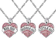 lauhonmin crystal sister necklace middle girls' jewelry logo