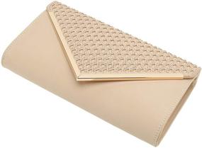 img 1 attached to 👛 Charming Tailor - Satin Clutch with Shimmering Rhinestones and Laser-cut Flap - Perfect Prom Purse