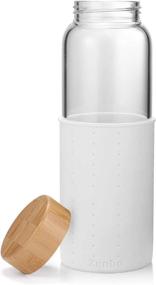 img 2 attached to 🍶 Zenbo Borosilicate Glass Water Bottle with Silicone Sleeve - BPA-Free Drinking Bottle