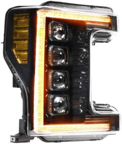 img 1 attached to 🔦 Morimoto XB LED Headlights (White DRL) for 2017-2019 Ford Super Duty: Plug and Play Upgrade with DOT Approved Assembly, Switchback Sequential Turn Signals, UV Coated Lens - LF503-ASM