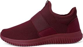 img 3 attached to 👟 QANSI Men's Slip-on Lightweight Athletic Running Walking Gym Shoes