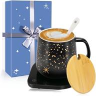 ultimate coffee warmer with 2 temperature settings and auto shut off - includes mug! perfect gift for christmas and birthdays logo