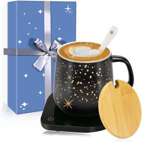img 4 attached to Ultimate Coffee Warmer with 2 Temperature Settings and Auto Shut Off - Includes Mug! Perfect Gift for Christmas and Birthdays