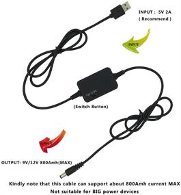 img 2 attached to Преобразователь напряжения Step Up: кабель Qutaway USB 5V в 9V или 12V Step Up 🔌 - регулируемый преобразователь постоянного тока на постоянный ток с переключателем - эффективное решение для повышения мощности (5В-9/12В)