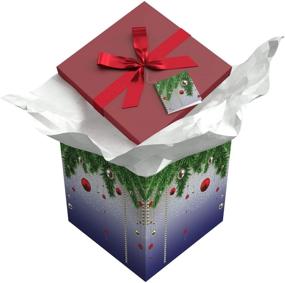 img 3 attached to 🎁 Silent Night EZ Gift Box 10x10x10 - No Wrapping Paper Needed | Pops Up In Seconds | Ideal for Christmas Presents and Holiday Storage | Includes Tissue Paper & Greeting Card