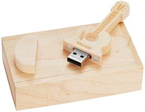 img 4 attached to 🎸GARRULAX Деревянная USB-флешка 32 ГБ - USB2.0 флеш-накопитель для хранения данных Thumb Drive (дизайн кленовой гитары)