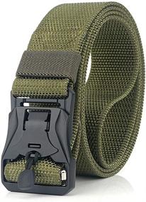 img 4 attached to Women's Military Accessories: Longwu Magnetic Quick Release Belt with Breathable Design