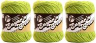 🧶 бюджетное предложение: набор lily sugar 'n cream, 100% хлопковая пряжа (3 штуки) в ярко-зеленом цвете #1712. логотип