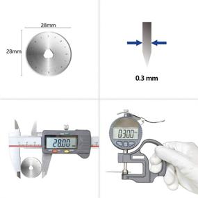 img 3 attached to 🔪 10 Pack 28mm Rotary Cutter Blades by KISSWILL - Compatible with Fiskars, Olfa, Martelli, Dremel, Truecut - Replacement Blades that are Sharp, Durable, and Ideal for Various Crafting Needs