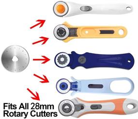 img 2 attached to 🔪 10 Pack 28mm Rotary Cutter Blades by KISSWILL - Compatible with Fiskars, Olfa, Martelli, Dremel, Truecut - Replacement Blades that are Sharp, Durable, and Ideal for Various Crafting Needs