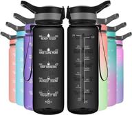 paser 24oz water bottle - 700ml drinking bottle bpa free, with safety lock, inspirational time markings, ideal for gym, office, home & outdoor activities - includes gift box logo