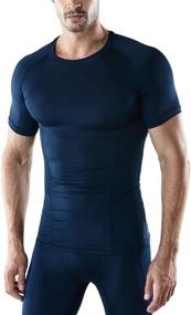 img 3 attached to ATHLIO Men's Cool Dry Short Sleeve Compression Shirts - 🏋️ 1 or 3 Pack, Sports Baselayer T-Shirts Tops for Athletic Workouts