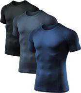 athlio men's cool dry short sleeve compression shirts - 🏋️ 1 or 3 pack, sports baselayer t-shirts tops for athletic workouts логотип